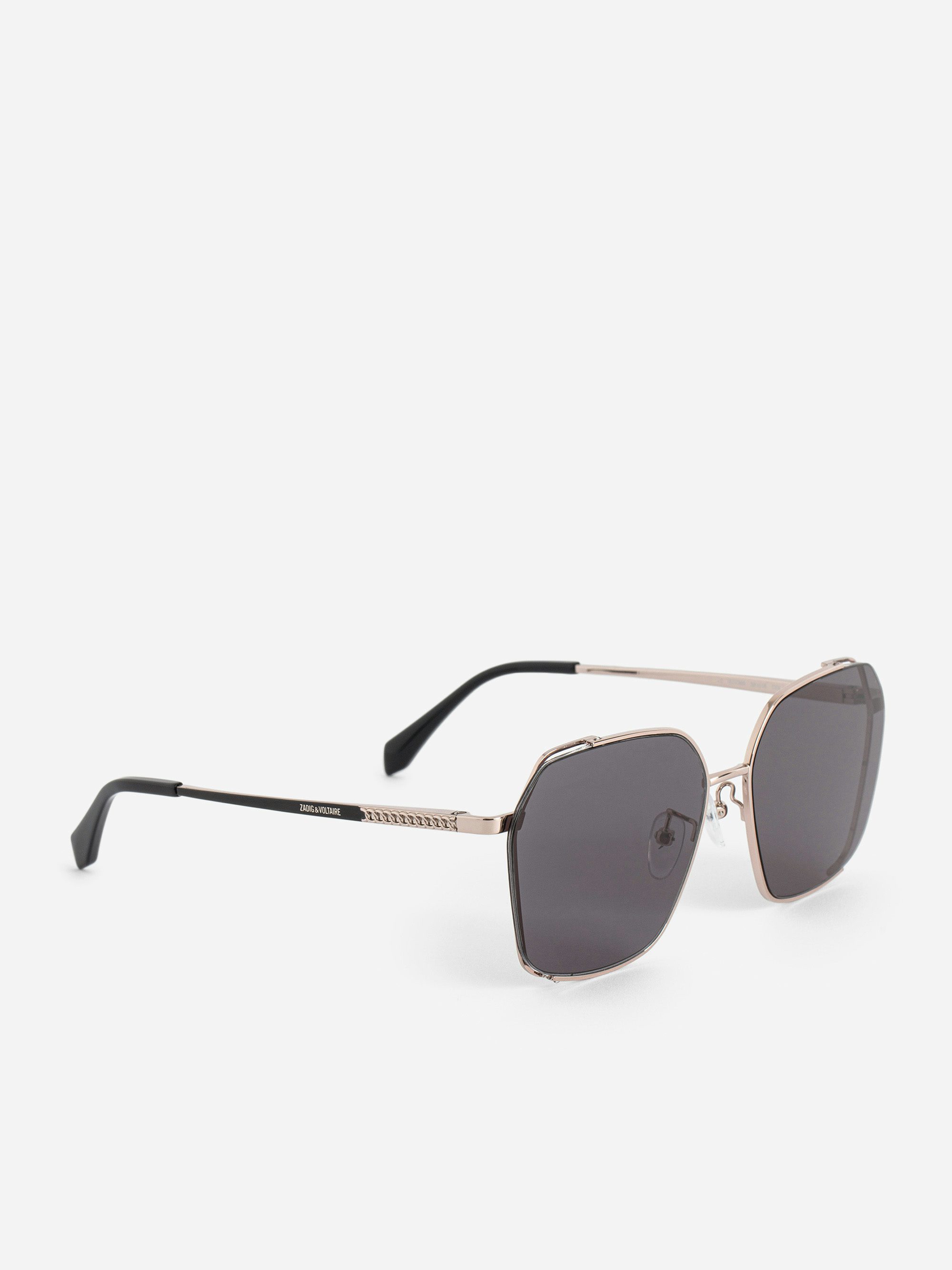 ZV23H5 Sunglasses - Unisex rounded square sunglasses adorned with the ZV logo on the temples.